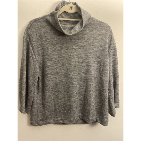 Banana Republic Women’s  Turtleneck Pullover Gray Herringbone Size Small - Picture 1 of 3